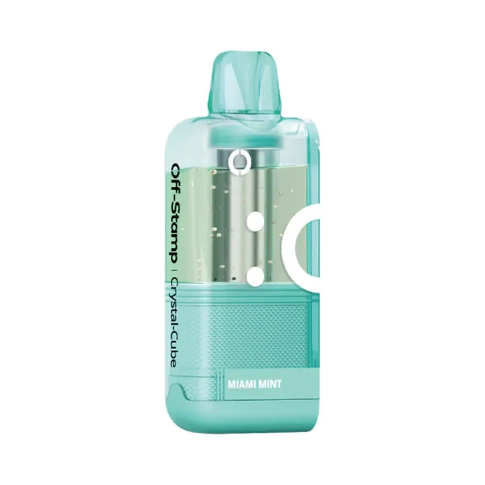 Off Stamp X Cube Crystal 35K Disposable Pod Miami Mint with packaging