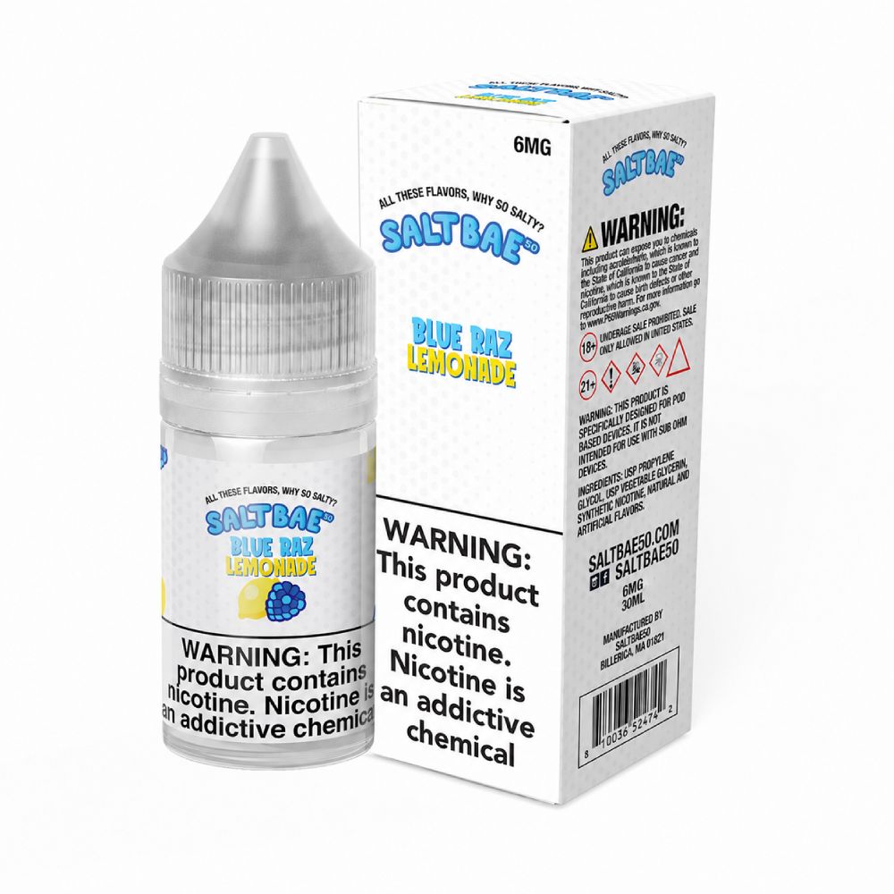Blue Raz Lemonade Salt Bae 50 Salts 30mL 6mg with packaging