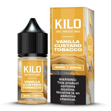Vanilla Custard Tobacco Kilo Salts 30mL with packaging