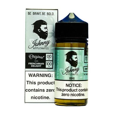 Frenchman's Delight by Johnny Apple Vapes E-Liquid with packaging