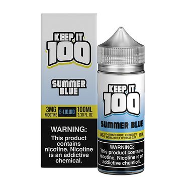 Summer Blue by Keep It 100 E-Liquid with Packaging
