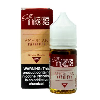 American Patriots by NKD 100 Salt E-Liquid with packaging