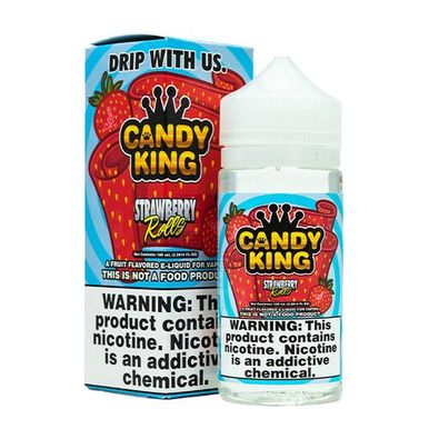 Strawberry Rolls by Candy King 100ml with packaging