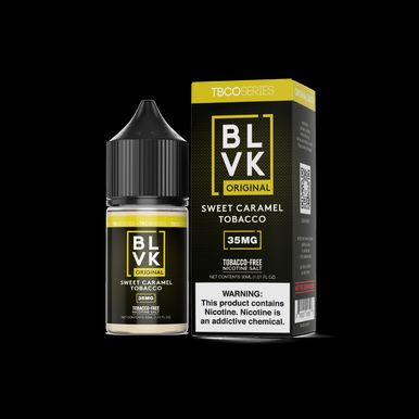 Sweet Tobacco (Caramel Tobacco) by BLVK Salt E-Liquid with Packaging