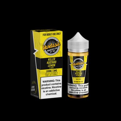 Killer Kustard Lemon by Vapetasia E-Liquid with Packaging