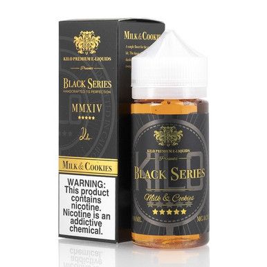 Milk & Cookies By Kilo Black E-Liquid with packaging