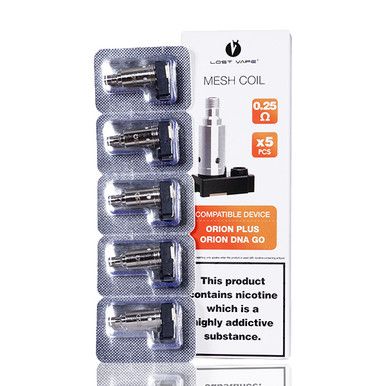 Lost Vape Orion Plus 0.25 ohm Coils (5-Pack) with Packaging
