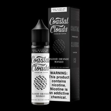 Blood Orange Mango By Coastal Clouds E-Liquid with packaging