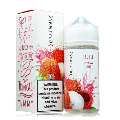 Lychee By Skwezed E-Liquid with packaging