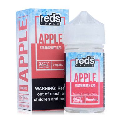 Reds Strawberry ICED by 7 Daze E-Liquid with Packaging