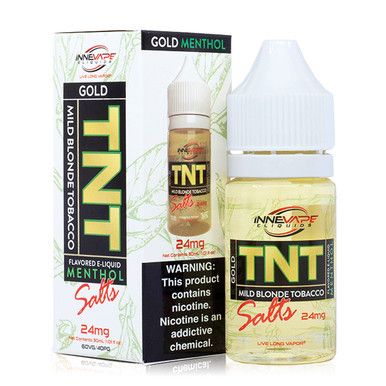 TNT Gold Menthol Salt By Innevape E-Liquid with Packaging