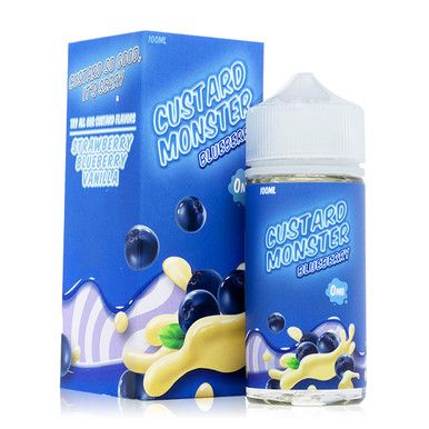 Jam Custard Monster Blueberry 100ml Packaging