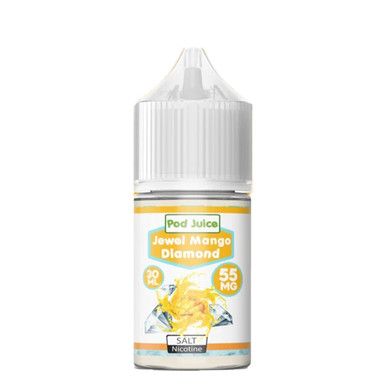 Jewel Mango Diamond (Unsweetened) Salt by Pod Juice E-Liquid Bottle