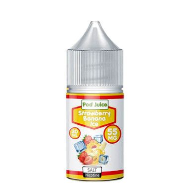 Strawberry Banana Ice Salt by Pod Juice E-Liquid Bottle