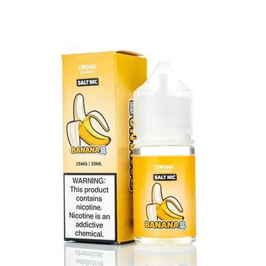 Banana Ice By ORGNX Salt E-Liquid with packaging