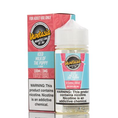 Iced Milk Of The Poppy By Vapetasia E-Liquid with Packaging