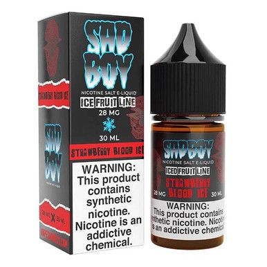 Strawberry Ice by Sadboy Salt E-Liquid with Packaging