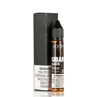 Cubano Black By VGOD Salt E-Liquid with Packaging
