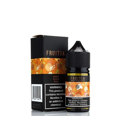 Sweet Peach Soda by Fruitia Salt E-Liquid with Packaging