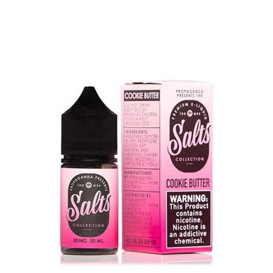 Cookie Butter by Propaganda Salt E-Liquid with packaging