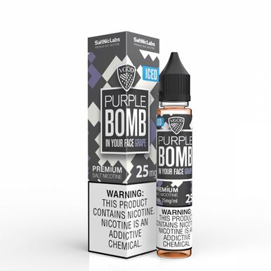Iced Purple Bomb By VGOD Salt E-Liquid with Packaging