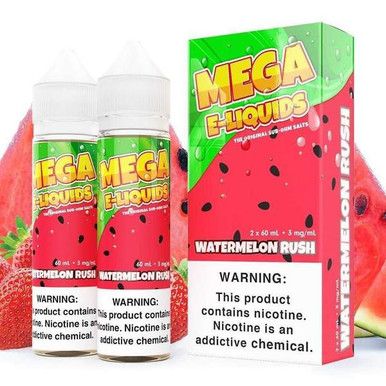 Watermelon Rush by Mega E-Liquid with Packaging