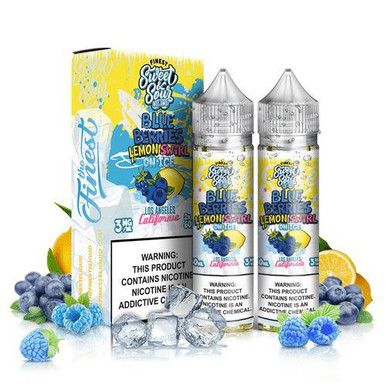 Blue Berries Lemon Swirl On Ice by Finest Sweet & Sour E-Liquid with Packaging