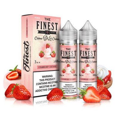 Strawberry Custard by Finest Creme De La Creme E-Liquid with Packaging