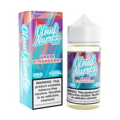 Grape Strawberry Iced Cloud Nurdz TFN 100mL with packaging
