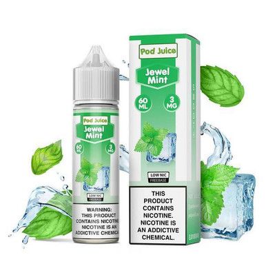 Jewel Mint by Pod Juice Series E-Liquid with Packaging