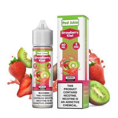 Strawberry Kiwi by Pod Juice E-Liquid with Packaging