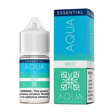 Breeze Aqua Essential Tobacco-Free Nicotine Salts 30mL with Packaging