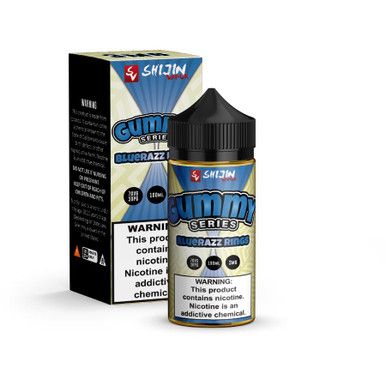Bluerazz Rings by Shijin Vapor Gummy E-Liquid with Packaging