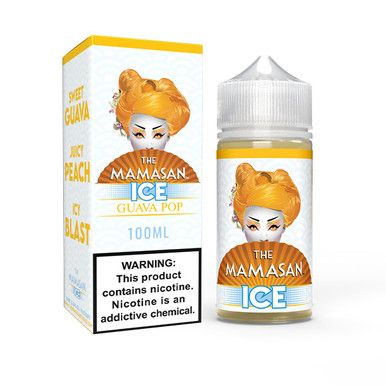 Guava Pop Ice (Guava Peach Ice) The Mamasan 100mL with packaging
