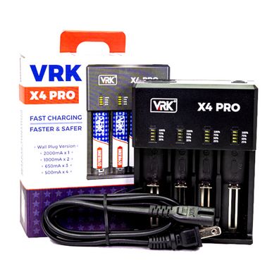VRK X4 Pro Charger | 4 Bay with packaging