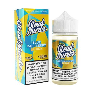 Blue Raspberry Lemon Cloud Nurdz TFN 100mL with packaging