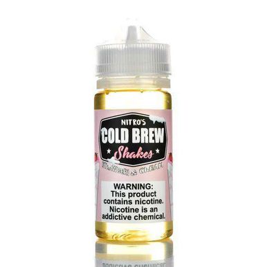 Stawberi & Cream by Nitro's Cold Brew Shakes E-Liquid Bottle