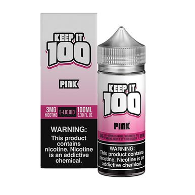 Pink by Keep It 100 Tobacco-Free Nicotine E-Liquid with packaging