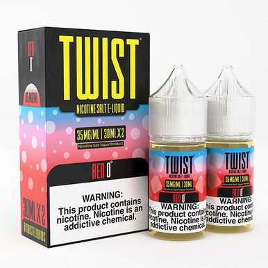 Red 0° (Ice Watermelon Madness) Twist Salts 60mL with packaging