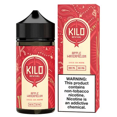 Apple Watermelon by Kilo Revival Tobacco-Free Nicotine E-Liquid with Packaging