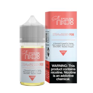 Strawberry Pom (Brain Freeze) by Naked Tobacco-Free Nicotine Salt Series E-Liquid with Packaging