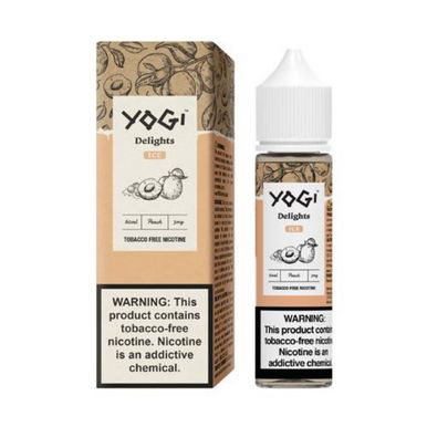 Peach Ice by Yogi Delights Tobacco-Free Nicotine Series E-Liquid with Packaging