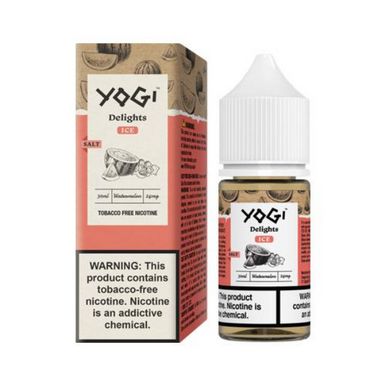 Watermelon Ice by Yogi Delights Tobacco-Free Nicotine Salt Series E-Liquid with Packaging