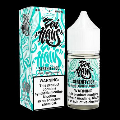 Serenity ICE by Zen Haus Salts Series E-Liquid with packaging