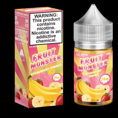 Strawberry Banana by Fruit Monster Salts Series E-Liquid with Packaging