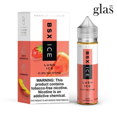 Lush Ice by GLAS BSX Tobacco-Free Nicotine Series E-Liquid with Packaging