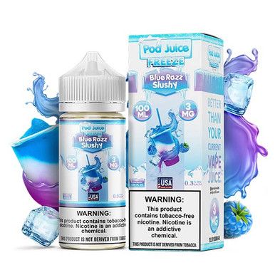 Pod Juice TFN Series 100mL - Blue Razz Slushy Freeze with Packaging
