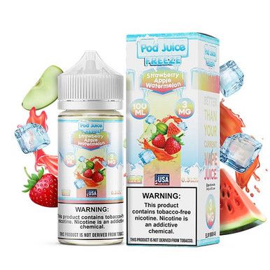 Pod Juice TFN Series 100mL - Strawberry Apple Watermelon Freeze with Packaging