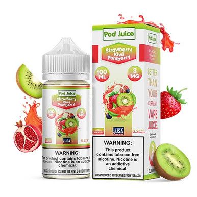 Pod Juice TFN Series 100mL - Strawberry Kiwi Pomberry with Packaging