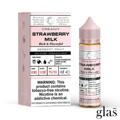 Strawberry milk by GLAS BSX E-Liquid with Packaging